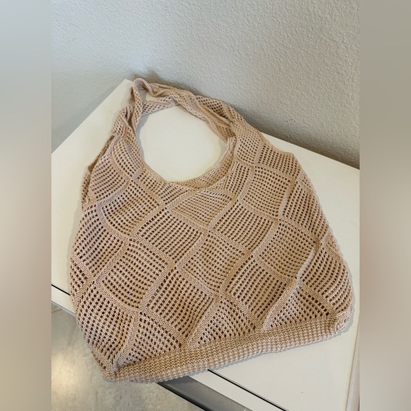 Knitted Tote Casual Shoulder Handbag - Picture 3 of 4